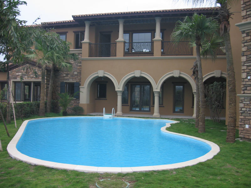 別墅自建泳池,別墅游泳池水處理設(shè)備,別墅游泳池設(shè)備